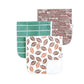 Copper Pearl 3-Pack Burp Cloth Set