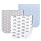 Copper Pearl 3-Pack Burp Cloth Set
