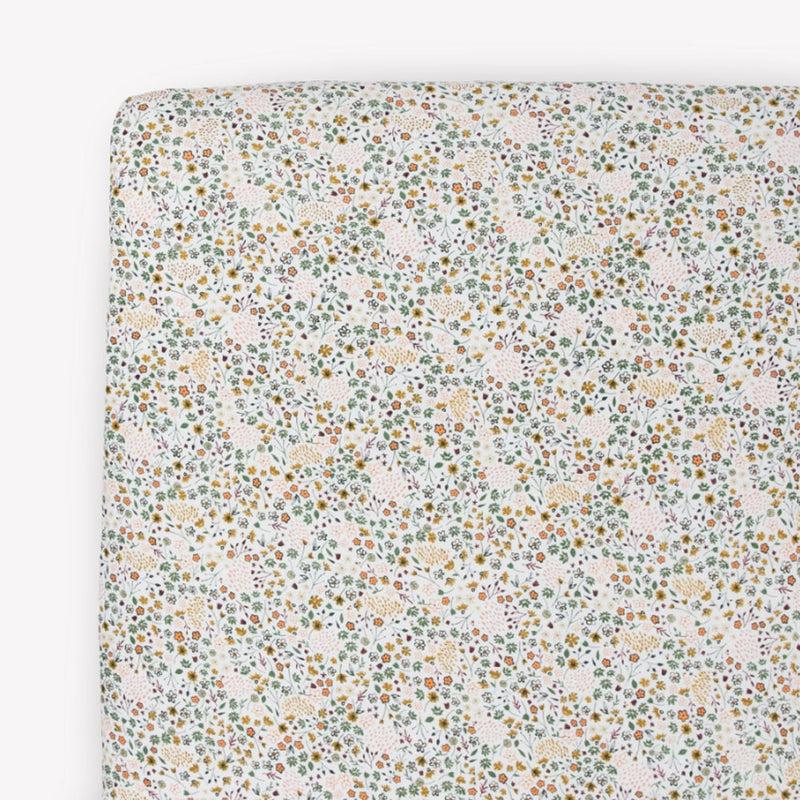 Little Unicorn Stretch Knit Crib Sheet - Pressed Petals