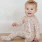 Quincy Mae Bamboo Zip Footie - Bloom