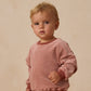 Quincy Mae Velour Relaxed Sweatshirt - Candy Stripe