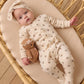 Quincy Mae Hidden Snap Footie - Holly Berry