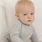 Quincy Mae Long Sleeve Tee - Sage Micro Stripe