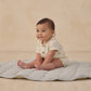 Quincy Mae Short Sleeve Woven Romper - Birds