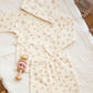 Quincy Mae Wrap Top + Footed Pant Set - Flower Field