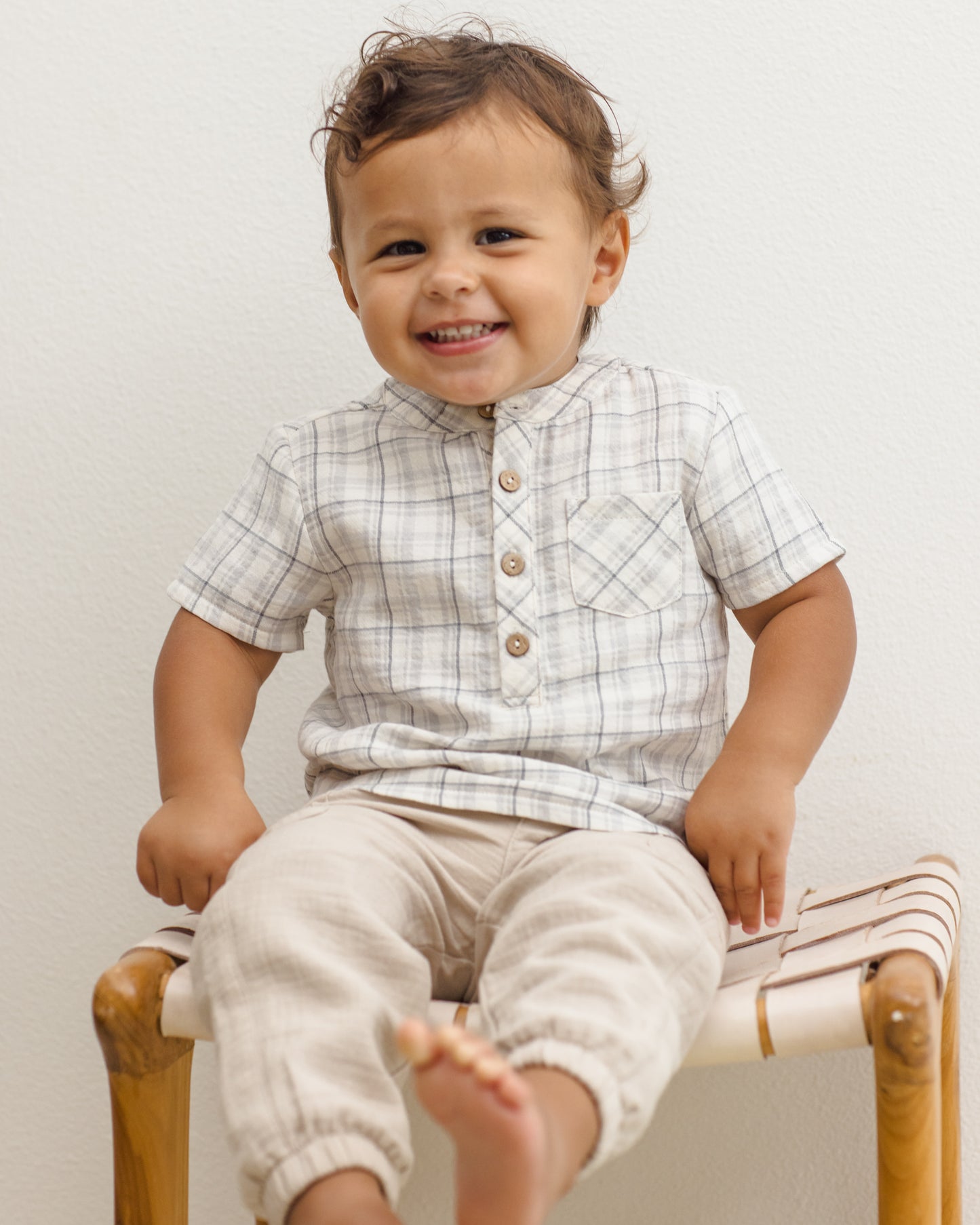 Quincy Mae Jaxson Shirt - Blue Plaid