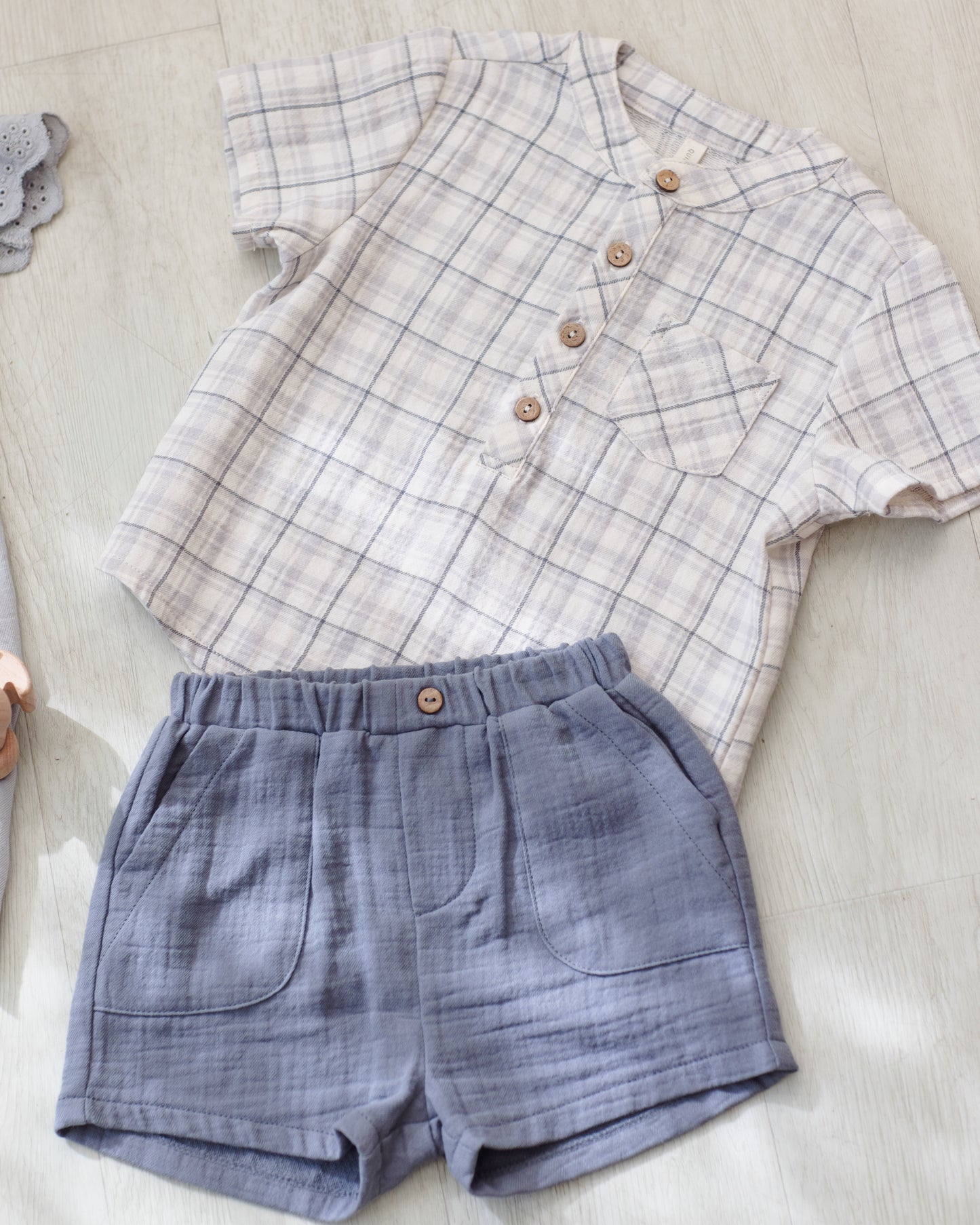 Quincy Mae Jaxson Shirt - Blue Plaid