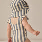 Quincy Mae Scoop Back One-Piece Swimsuit - Retro Ocean Stripe