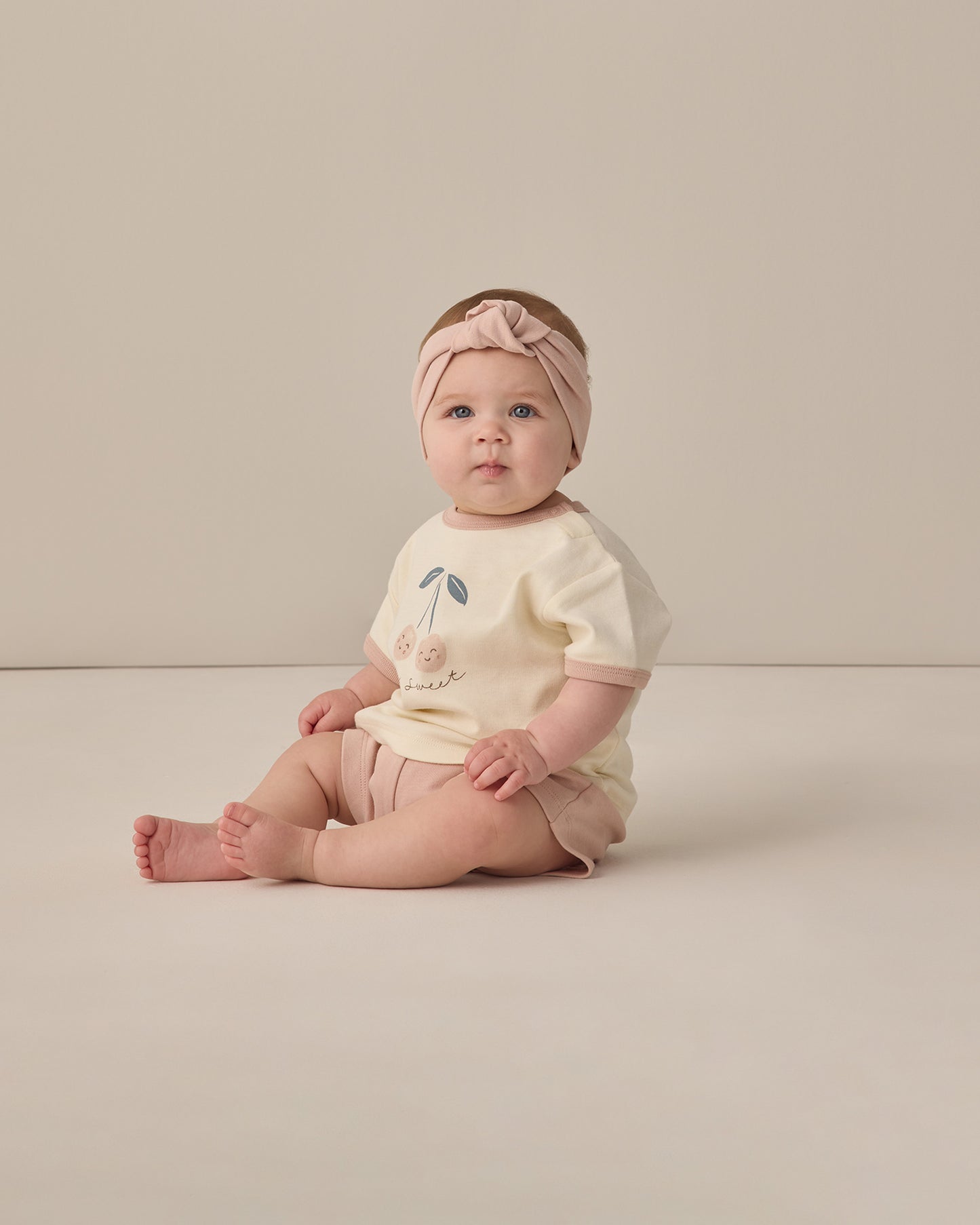 Quincy Mae Ringer Tee - Cherry