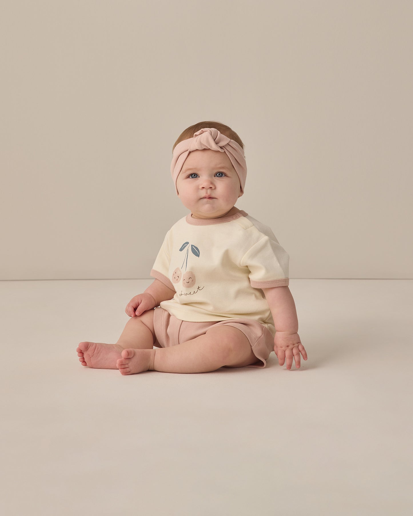 Quincy Mae Ringer Tee - Cherry