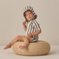 Quincy Mae Zip Rashguard One-Piece - Retro Ocean Stripe