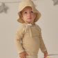 Quincy Mae Finn Rashguard + Short Set - Honey Stripe Small