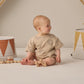 Quincy Mae Relaxed Short Sleeve Bubble Romper - Lion