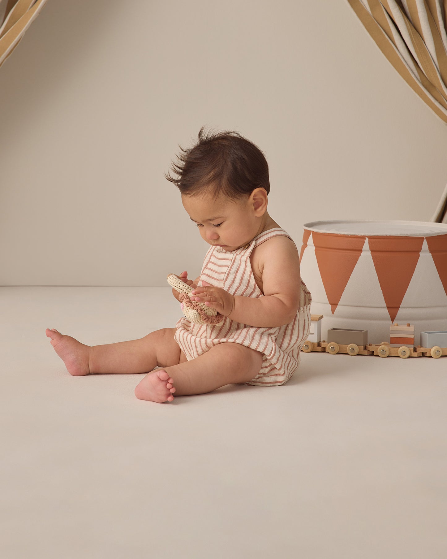 Quincy Mae Hayes Romper - Vintage Stripe
