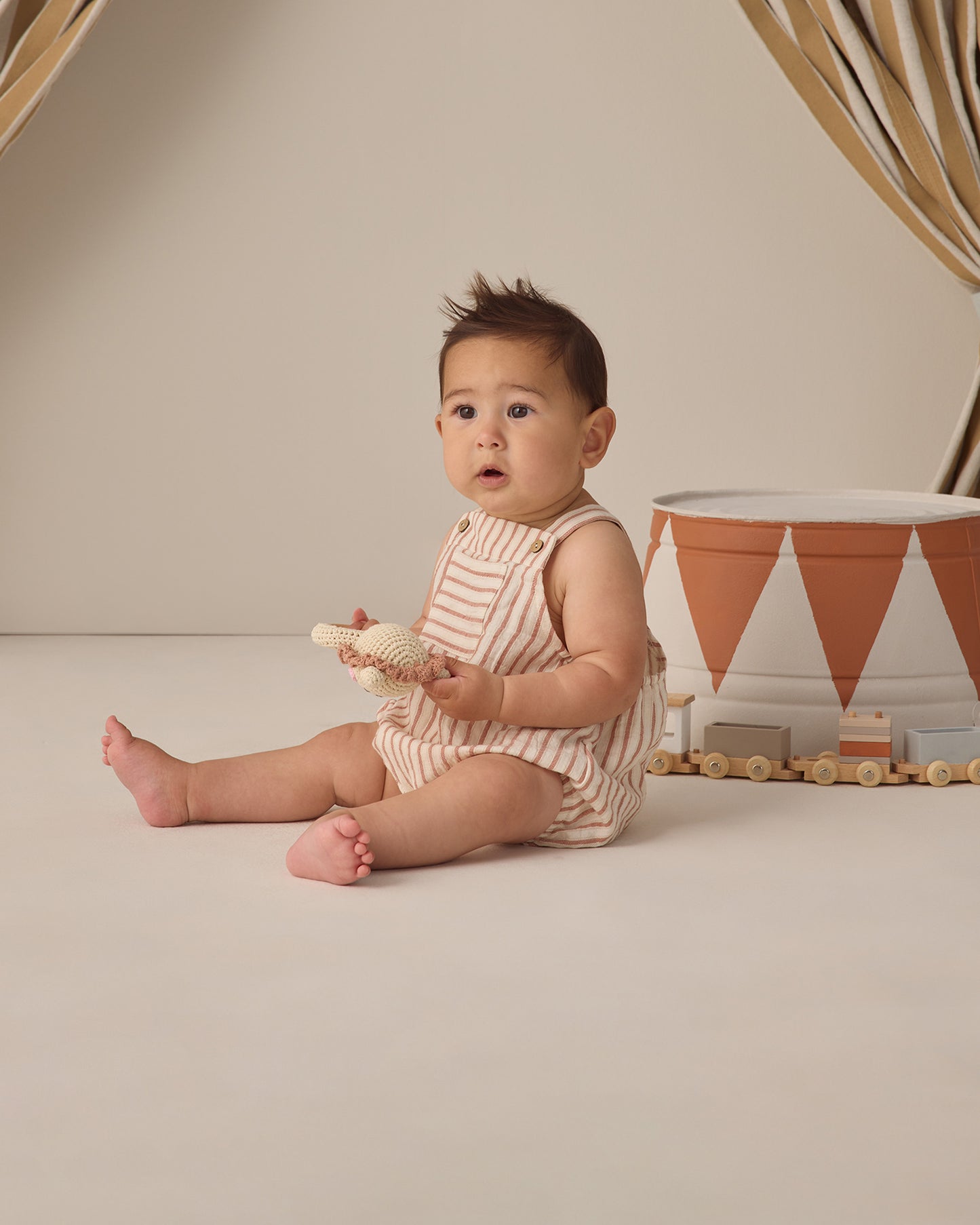Quincy Mae Hayes Romper - Vintage Stripe