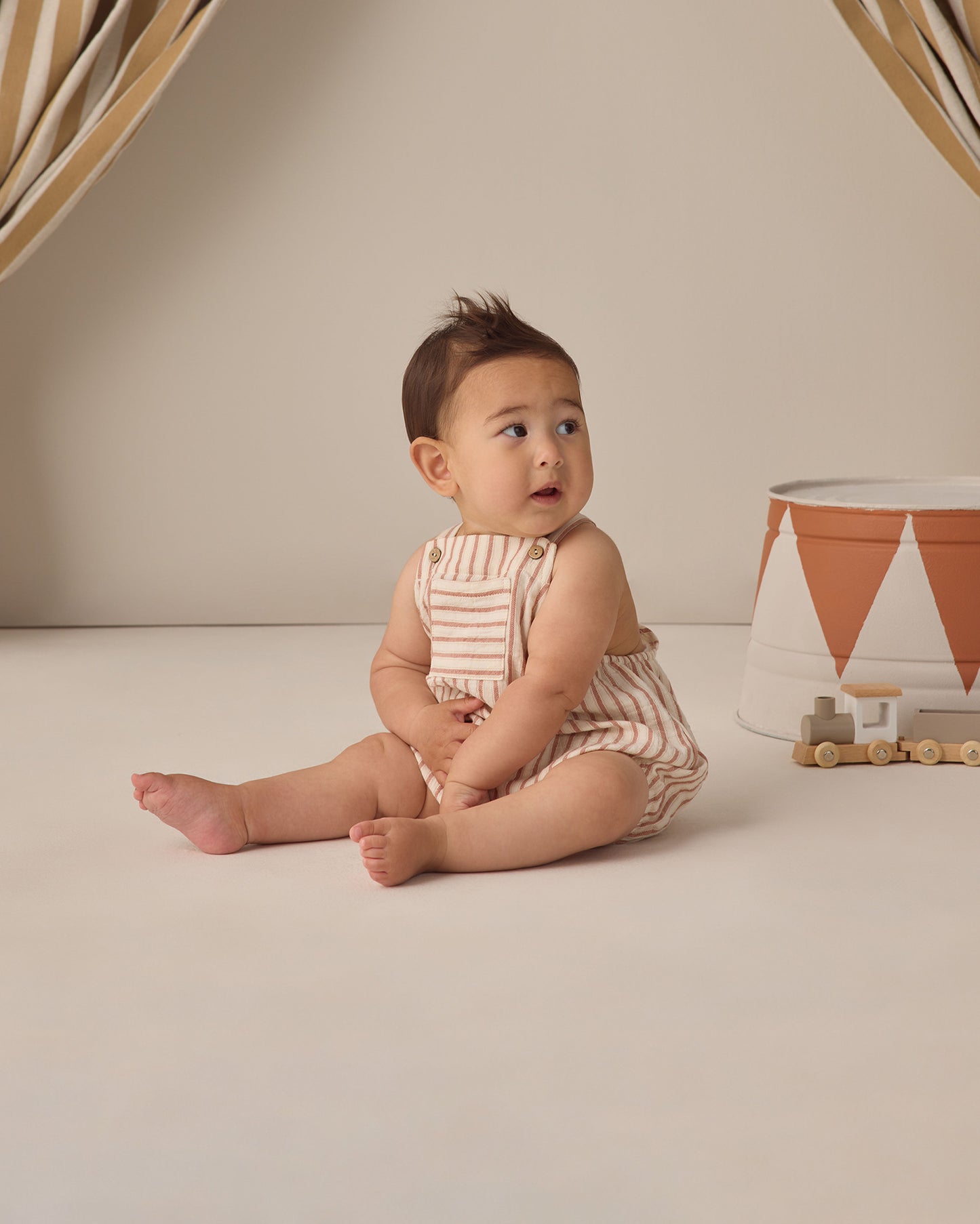 Quincy Mae Hayes Romper - Vintage Stripe