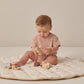 Quincy Mae Relaxed Bubble Romper - Poppy Stripe
