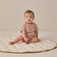 Quincy Mae Relaxed Bubble Romper - Poppy Stripe