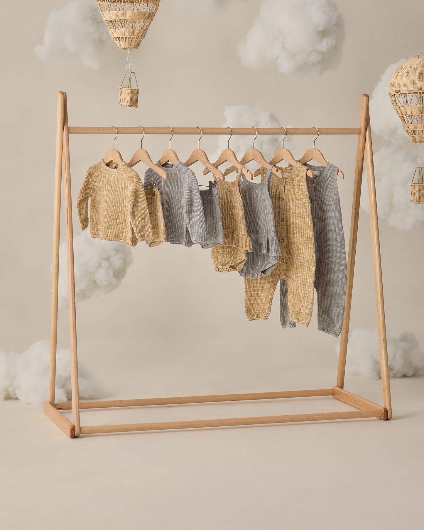 Quincy Mae Summer Knit Set - Heathered Sky