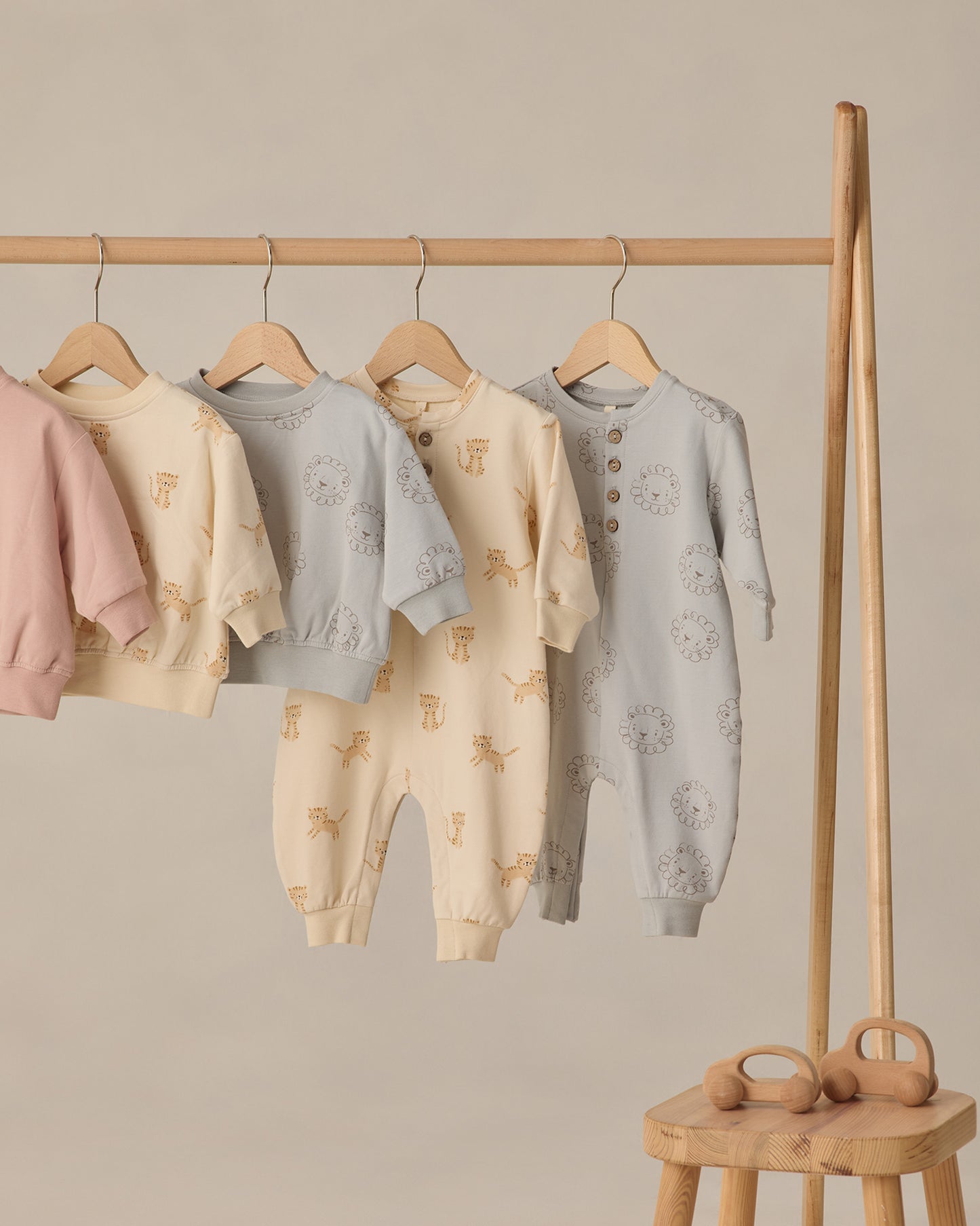Quincy Mae Relaxed Fleece Jumpsuit - Tigers