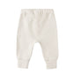 Quincy Mae Drawstring Pant - Oat Micro Stripe