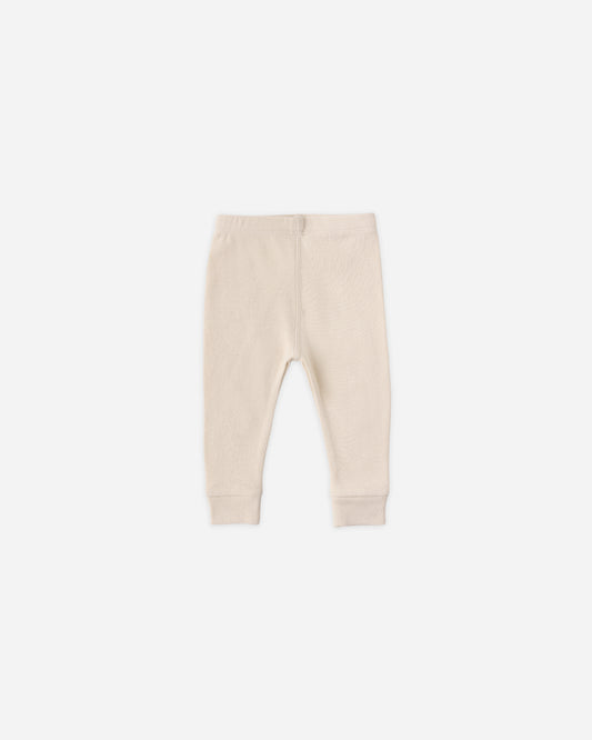 Quincy Mae Ribbed Legging - Ecru