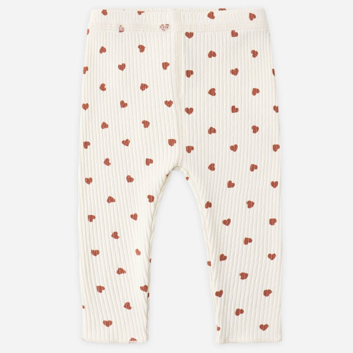 Quincy Mae Ribbed Legging - Red Hearts