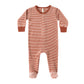 Quincy Mae Hidden Snap Footie - Candy Stripe