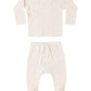 Quincy Mae Wrap Top + Footed Pant Set - Ditsy