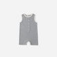 Quincy Mae Ribbed Henley Romper - Ocean Stripe