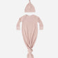 Quincy Mae Knotted Baby Gown + Hat Set