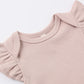 Quincy Mae Flutter Sleeve Bodysuit - Blush