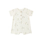 Quincy Mae Short Sleeve Woven Romper - Birds