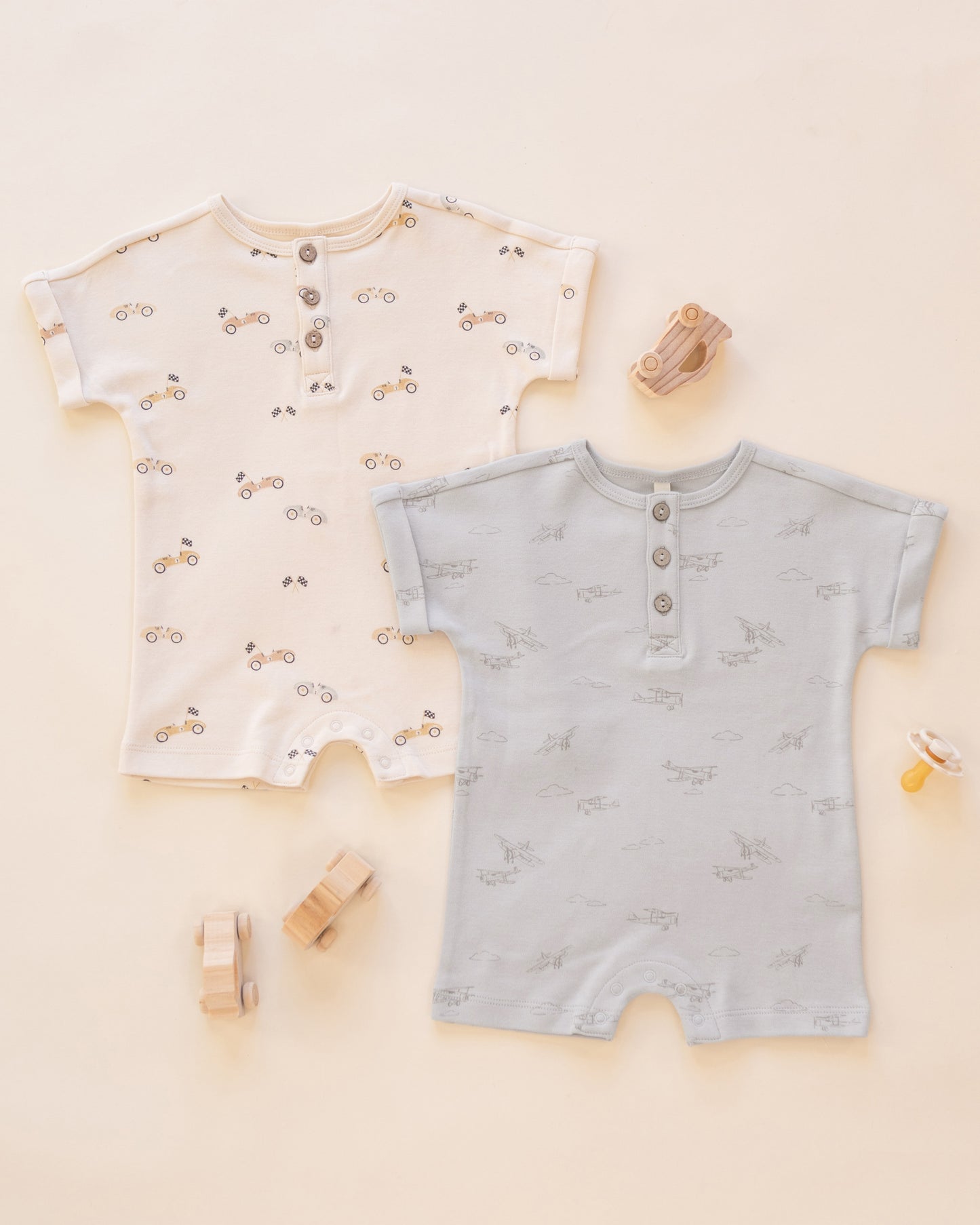 Quincy Mae Short Sleeve One-Piece - Race Car