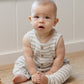 Quincy Mae Waffle Jumpsuit - Sky Stripe