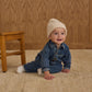 Rylee and Cru Collared Baby Jumpsuit - Indigo Denim