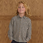 Rylee and Cru Collared Long Sleeve Shirt - Navy Check