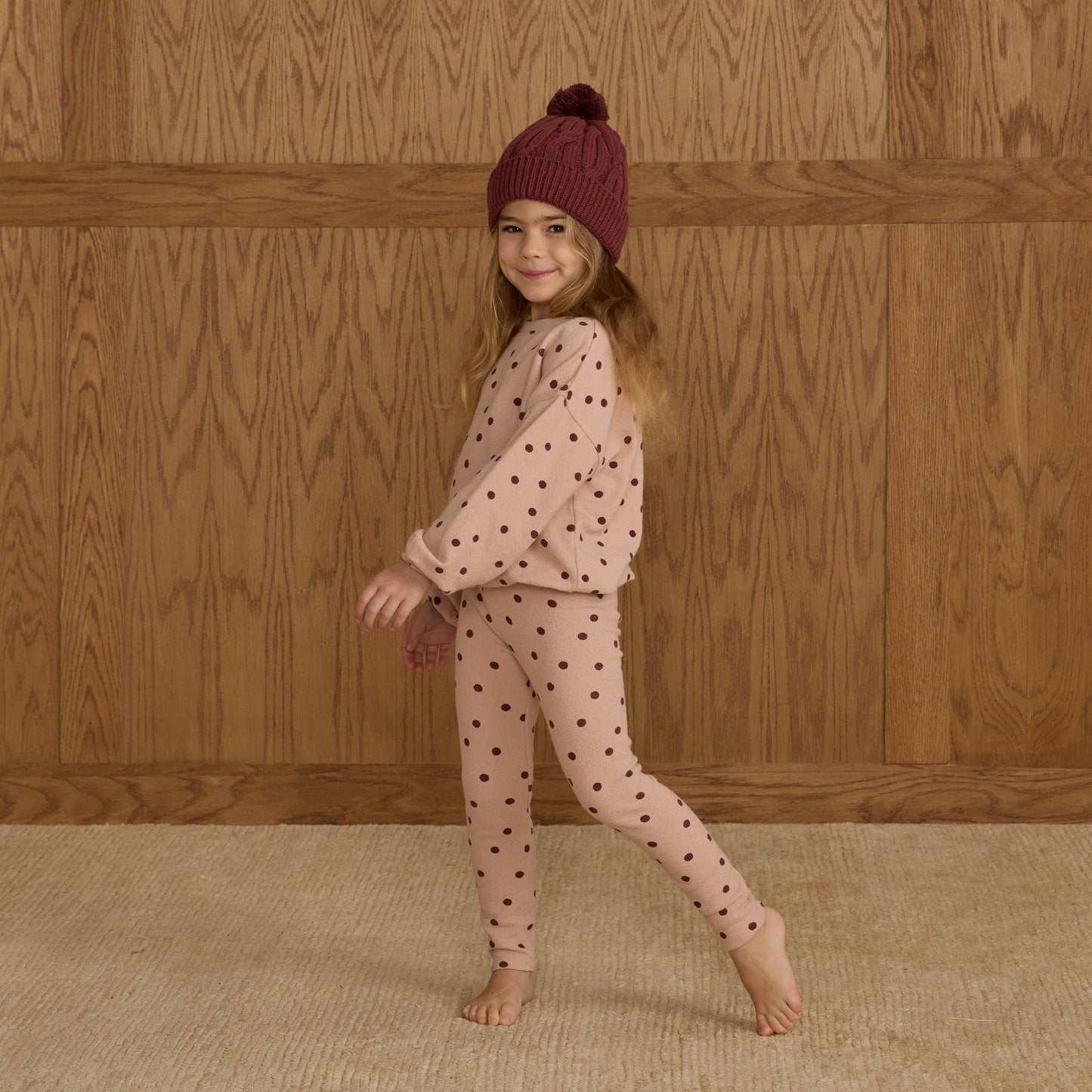 Rylee and Cru Spongy Knit Set - Polka Dot