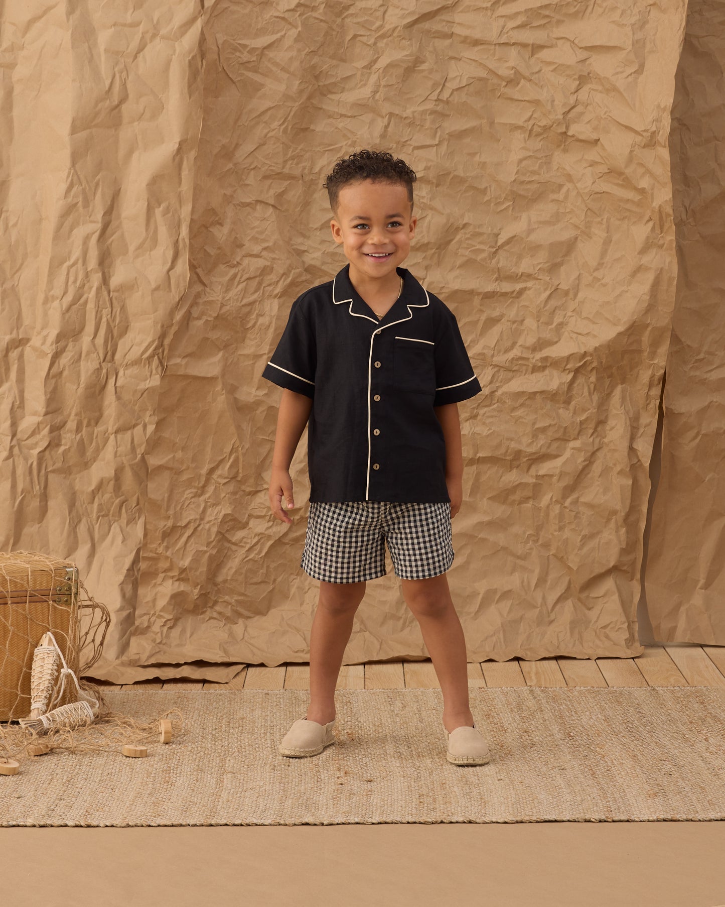 Rylee and Cru Perry Short - Black Check