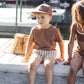 Rylee and Cru Boardshort - Brown Butterscotch Stripe