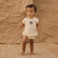 Rylee and Cru Scallop Knit Baby Set - Natural
