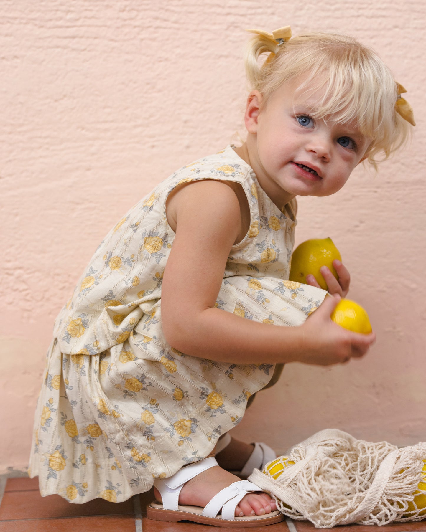 Rylee and Cru Lenny Top - Lemon Ditsy Flower