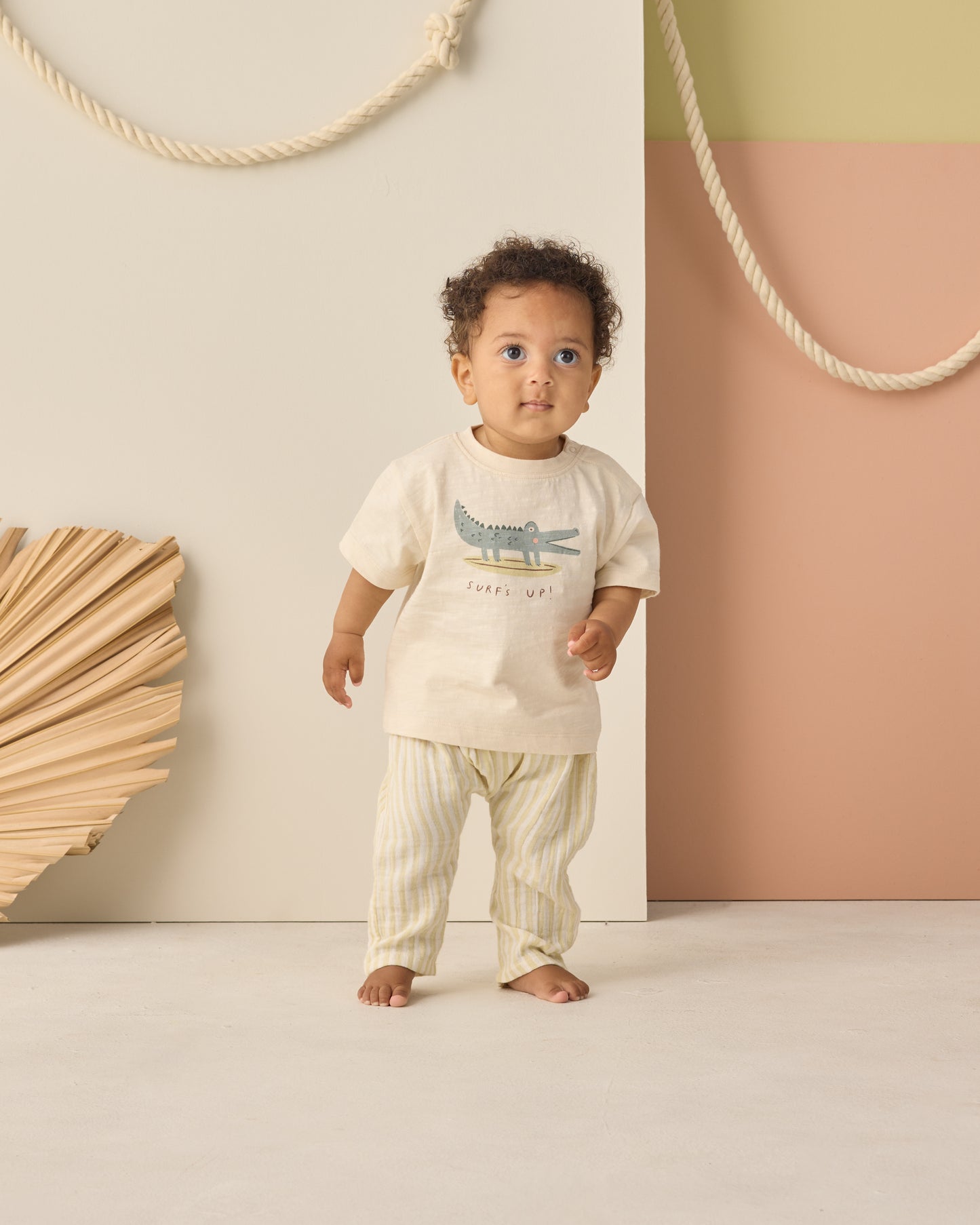 Rylee and Cru Rowan Pant - Citron Stripe