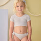 Rylee and Cru Cropped Rashguard Set - Periwinkle Stripe