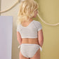 Rylee and Cru Cropped Rashguard Set - Periwinkle Stripe