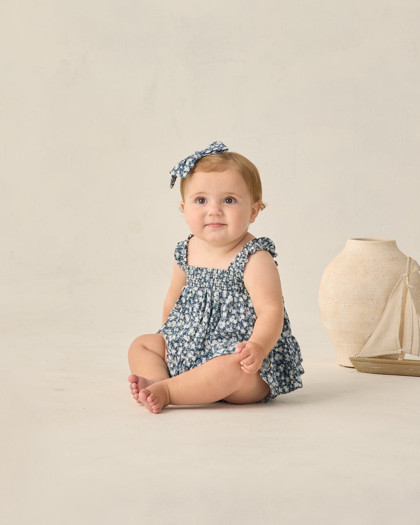 Rylee and Cru Bow - Navy Floral