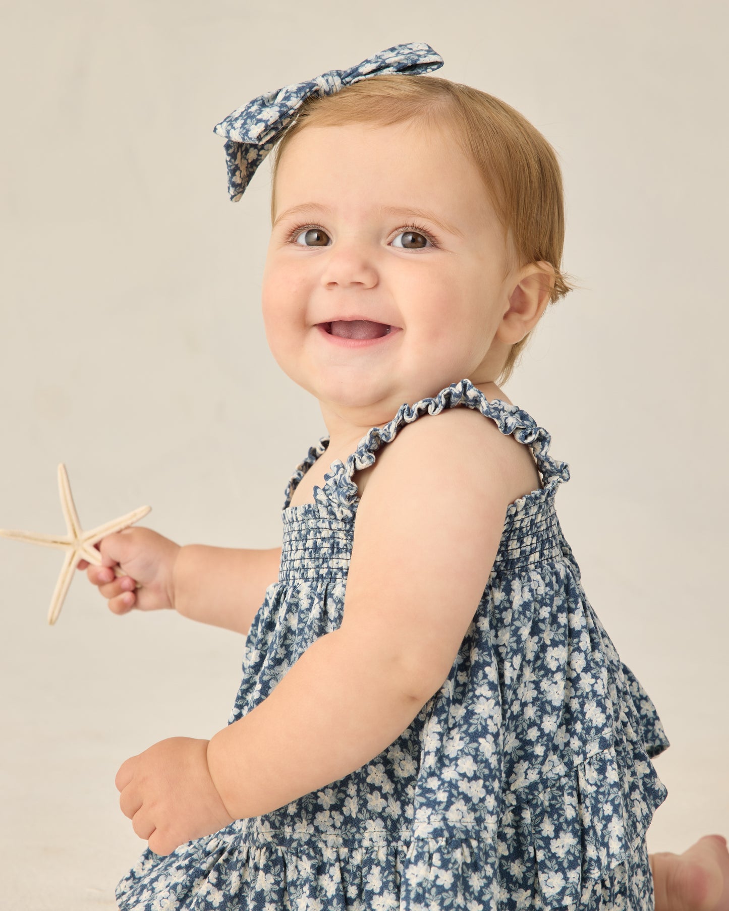 Rylee and Cru Bow - Navy Floral