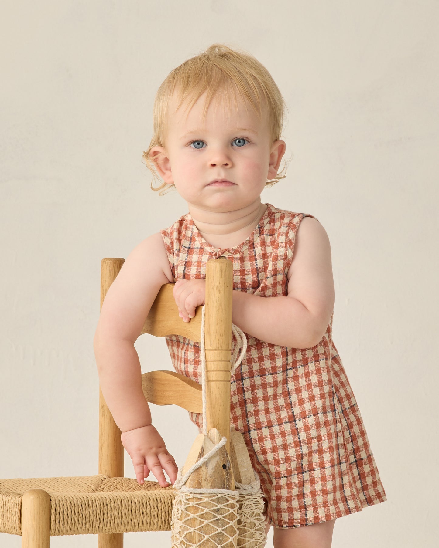 Rylee and Cru Mavrick Romper - Poppy Gingham