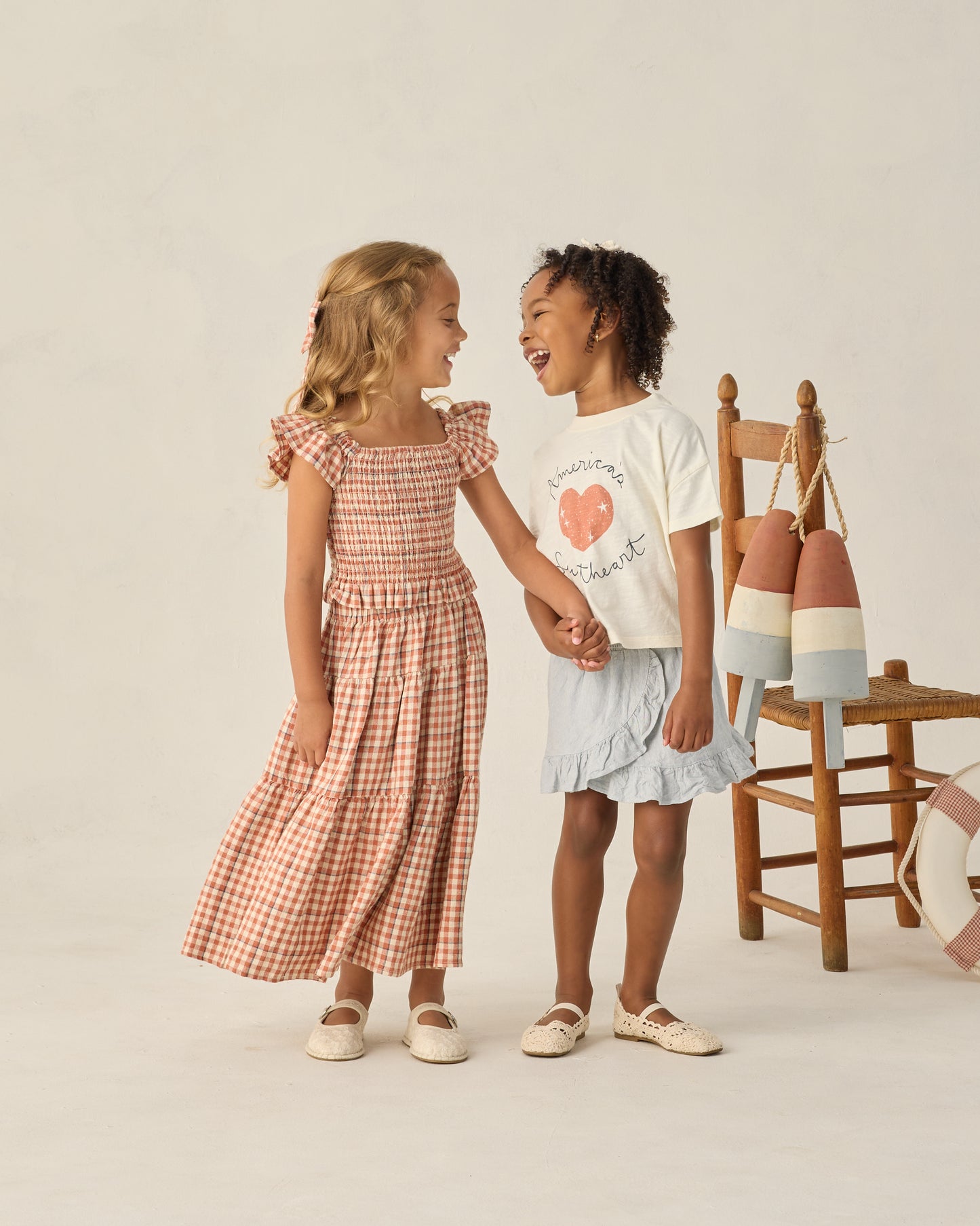 Rylee and Cru Zayla Top - Poppy Gingham