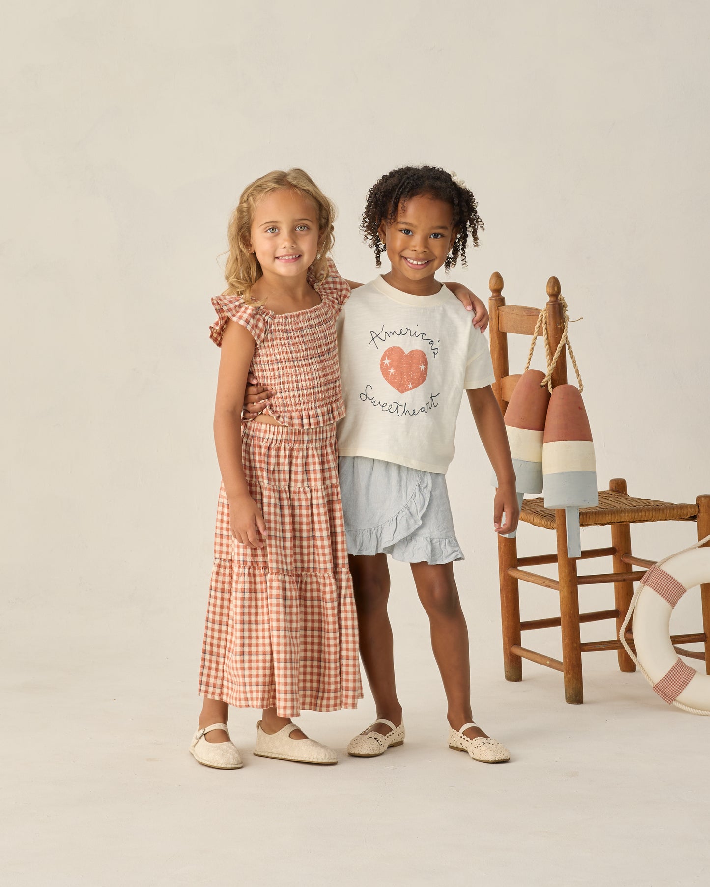 Rylee and Cru Zayla Top - Poppy Gingham